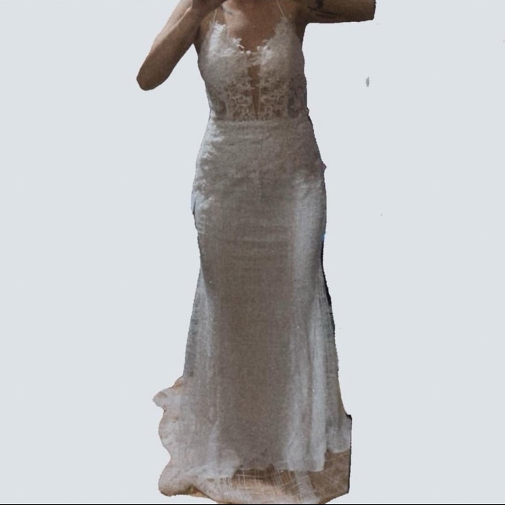 Lulu's Ivory Lace Gown
